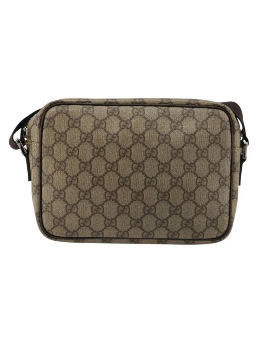 Authentic GUCCI GG Supreme Shoulder Bag PVC Beige Silver 114291 - Picture 10 of 16